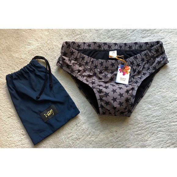 'I-AM' Men's All-Over Stars Printed SWIMSUIT - Picture 3 of 12